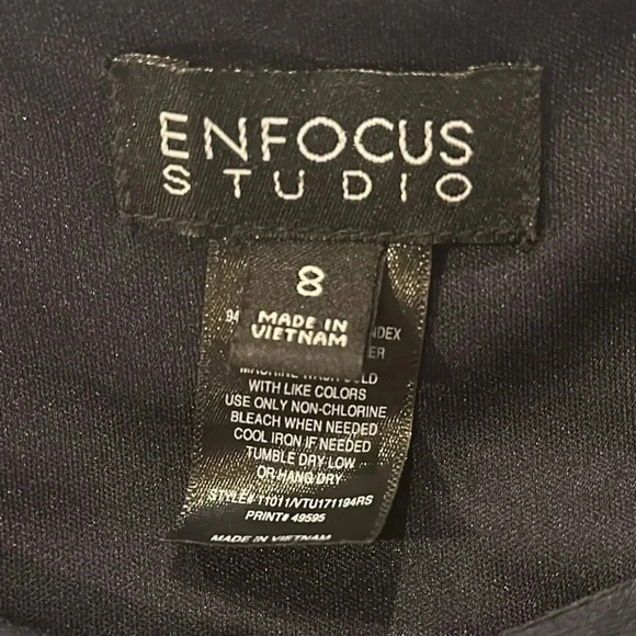 EnFocus Studio Women’s Multi Stripe Stretch Dress Size 8 Business Office Wear - Picture 5 of 7